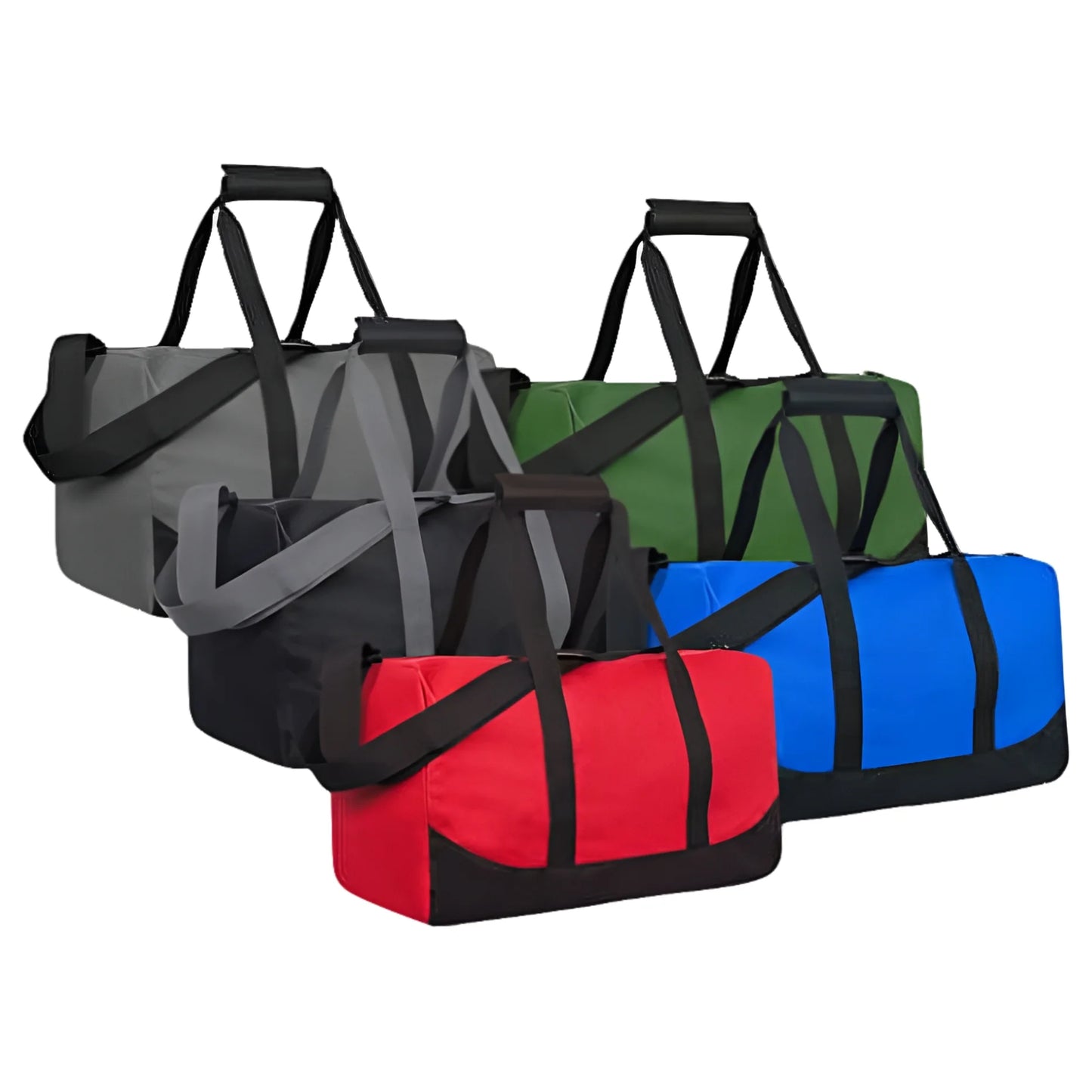 , 30 Liter 17" Unisex Canvas Duffle Bags for Travel, Shopping, Shoe Bag, Day Pack, Weekend Bag - Blue