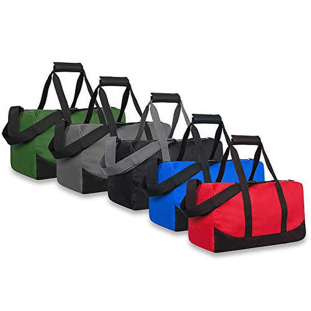 , 30 Liter 17" Unisex Canvas Duffle Bags for Travel, Shopping, Shoe Bag, Day Pack, Weekend Bag - Blue