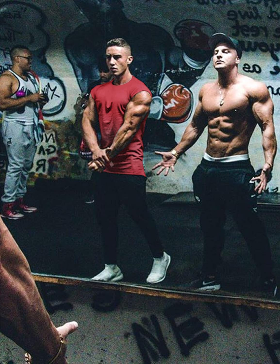 Men'S 3 Pack Gym Workout T Shirt Short Sleeve Muscle Cut Bodybuilding Training Fitness Tee Tops