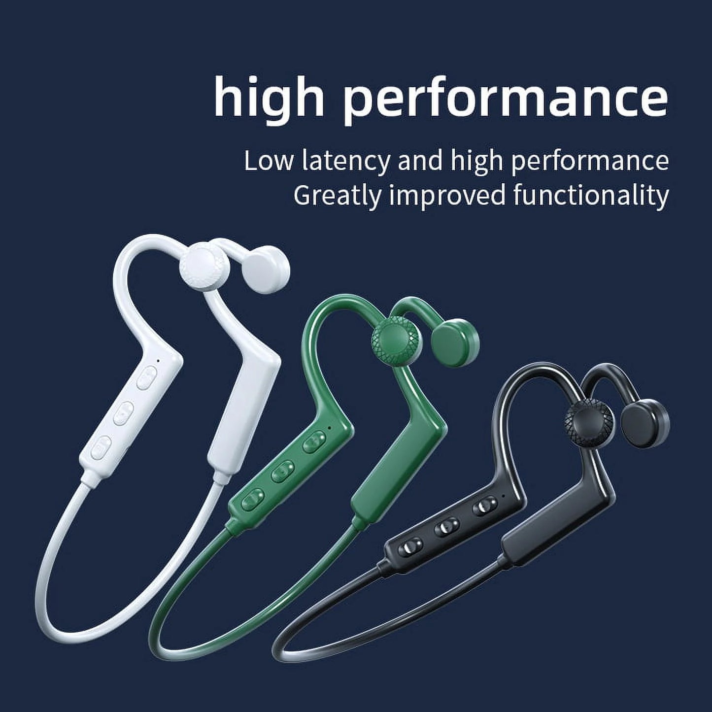 Wireless Earbuds Bluetooth Headphones 48Hrs Play Back Sport Earphones with LED Display Over-Ear Buds with Earhooks Built-In Mic Headset for Workout
