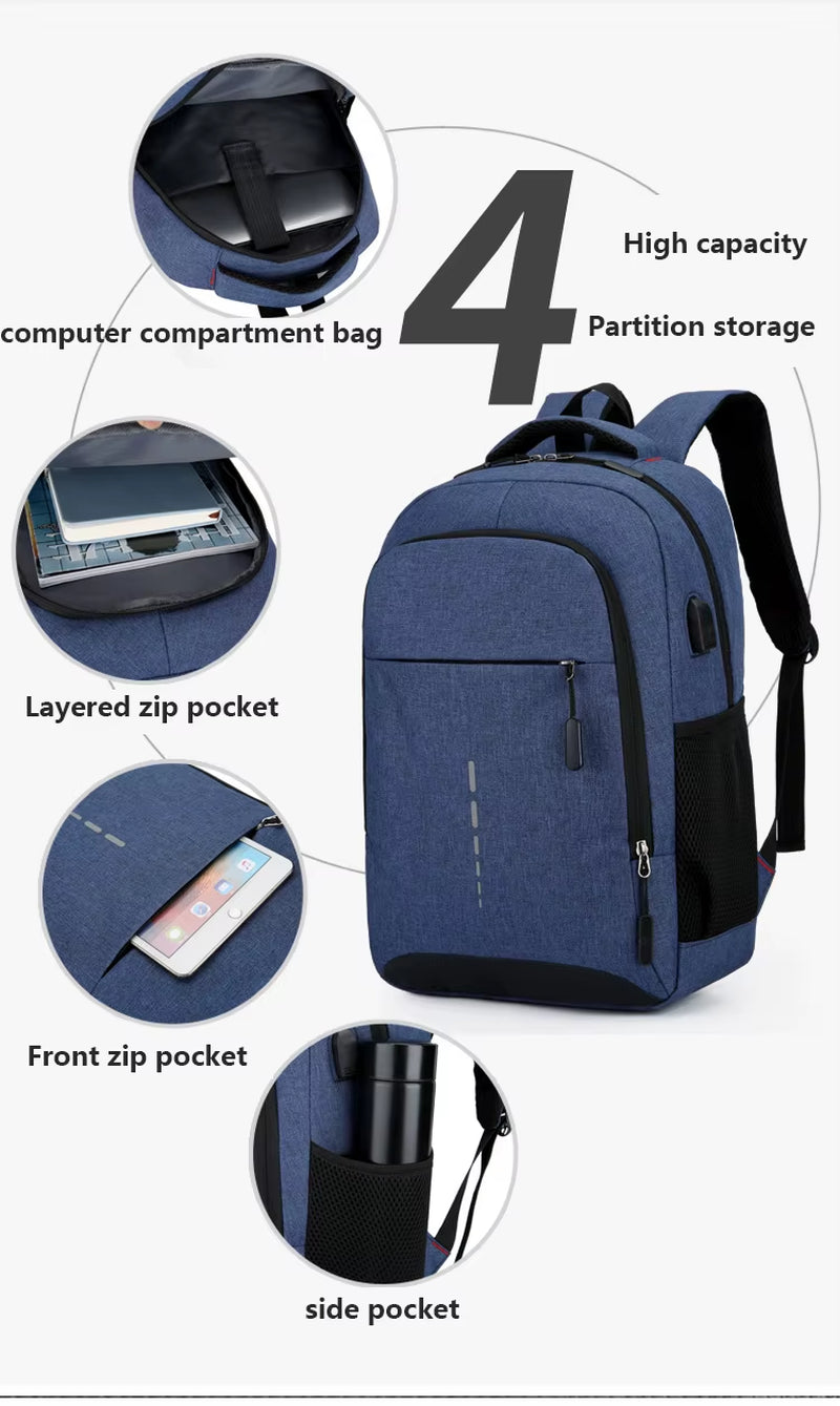 Waterproof Business Backpack Men'S USB School Backpacks 16 Inch Laptop Backpack Large Capacity Bagpacks for Men Back Pack Bags