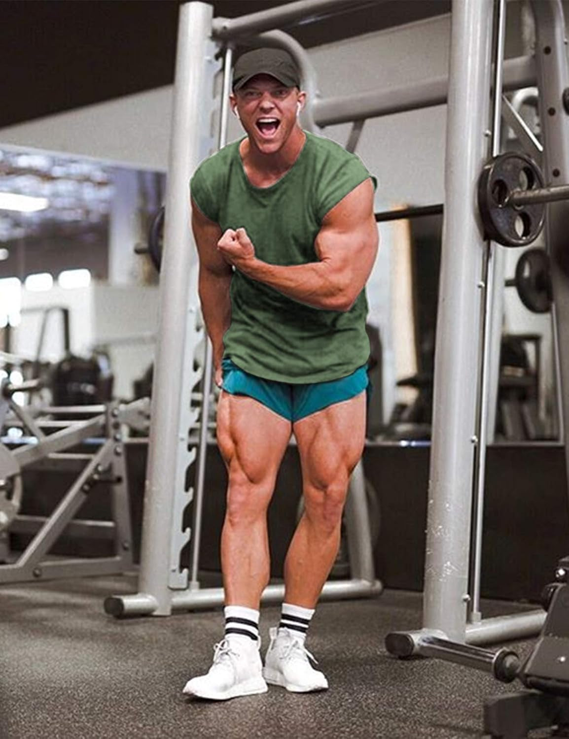 Men'S 3 Pack Gym Workout T Shirt Short Sleeve Muscle Cut Bodybuilding Training Fitness Tee Tops