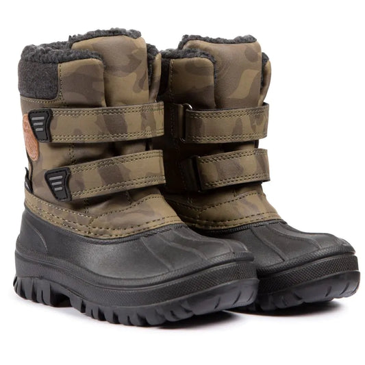 Mens Snow Boots Water-Resistant Hiking Boots for Men Non-Slip Winter Outdoor Warm Comfort Camping Backpacking Shoes Black
